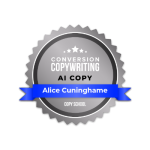 Alice Cuninghame. Conversion Copywriter. AI Copy.