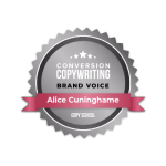 Alice Cuninghame. Conversion Copywriter. Brand Voice.